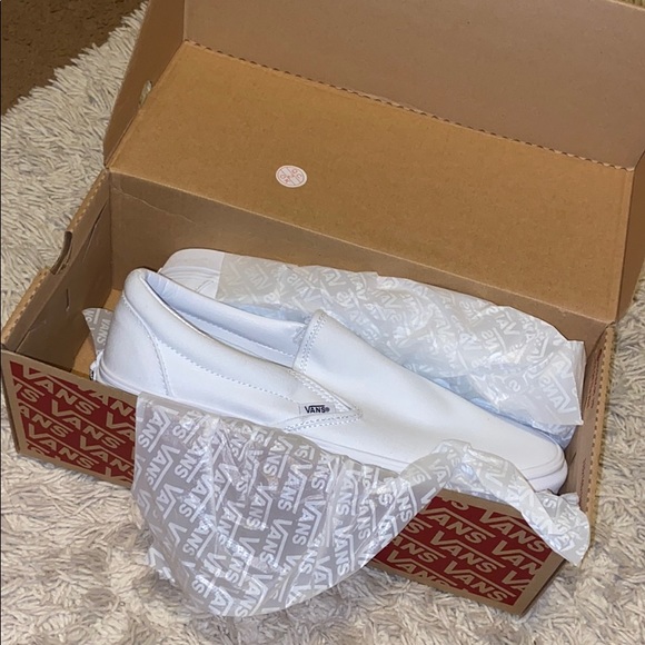 Men’s size 10 white classic slip-on vans - Picture 3 of 7